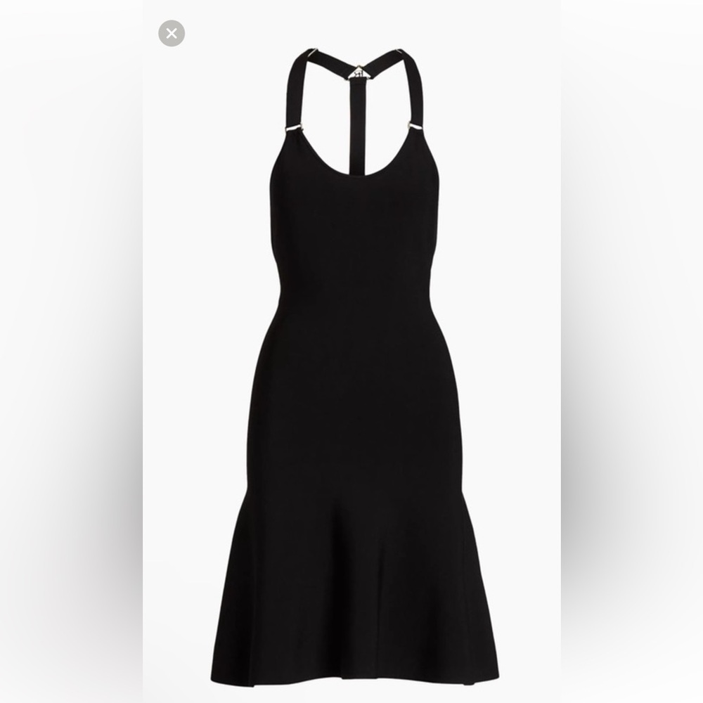 Ralph Lauren Black Midi Sleeveless Tie Waist Belt Dress L
